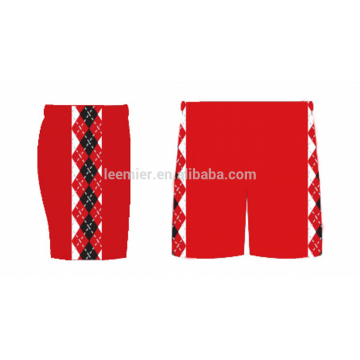 Sportswear manufacturers red argyle plain lacrosse shorts